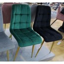 Стул SIGNAL CHIC Velvet Bluvel 78 зеленый/золотой